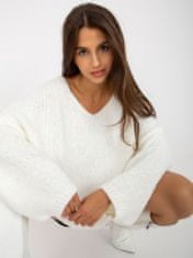RUE PARIS Klasičen ženski pulover Estrivach ekru Universal