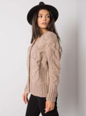 RUE PARIS Klasičen ženski pulover Ketevan temno bež Universal