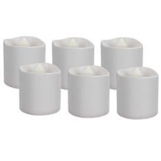 Goobay set namiznih LED baterijskih sveč, 4,2 x 3,9 cm, 6 kosov, bel