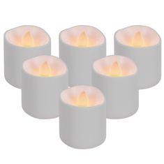 Goobay set namiznih LED baterijskih sveč, 4,2 x 3,9 cm, 6 kosov, bel