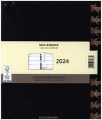 Moleskine 12 Monats Life Kalender Mit Spiralbindung 2024, Xl, Wochen-Monatskalender, Fester Einband, Schwarz