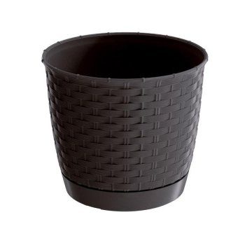 Prosperplast cvetlični lonec RATOLLA ROUND DRLO300 temno rjav