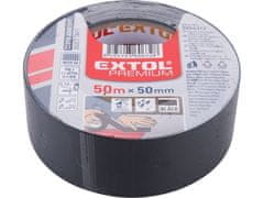 Extol Premium Lepilni trak Extol Premium 8856313 tekstilni/univerzalni, 50 mm x 50 m, debeline 0,18 mm, črn