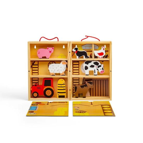 Bigjigs Toys Živalska kmetija škatla za igrače