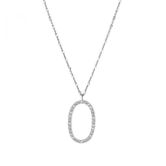 Rosato Srebrna ogrlica z obeskom O Cubica RZCU15 (verižica, obesek)