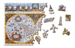 Wooden city Lesena sestavljanka Antique Map Nova Terrarum 2v1, 1010 kosov ECO