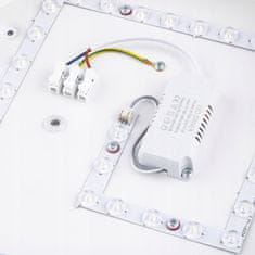 LUMILED Stropna svetilka LED plafon LUNA 30W 4000K okrogla črna 30cm