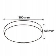 LUMILED Stropna svetilka LED plafon LUNA 30W 4000K okrogla črna 30cm