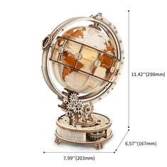 Robotime Svetlobni globus, lesena 3D sestavljanka, (ROKR ST003)