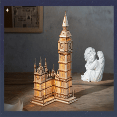 Robotime Model Big Ben, Lesena 3D sestavljanka z lučkami, (TG507)