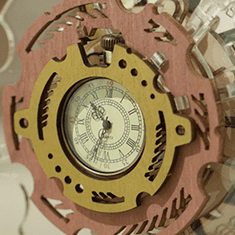 Robotime Namizni koledar z uro, lesena 3D sestavljanka, (ROKR LC801)