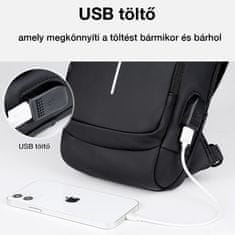 Dollcini Moška naprsna torba, Crossbody Sling Nahrbtnik Sling Bag Travel Tour Chest Bag Day Bag., črna mešanica