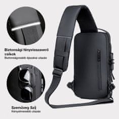 Dollcini Moška naprsna torba, Crossbody Sling Nahrbtnik Sling Bag Travel Tour Chest Bag Day Bag., črna mešanica
