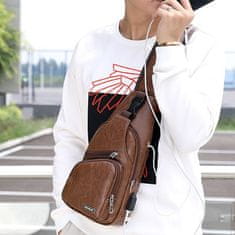Dollcini Men's chest bag, črna mešanica