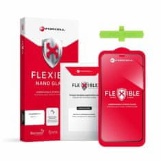 FORCELL Hibridno steklo Forcell Flexible 5D Full Glue, Samsung Galaxy A12, črno