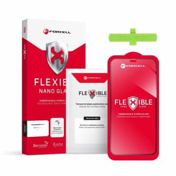 FORCELL Hibridno steklo Forcell Flexible 5D Full Glue, Samsung Galaxy A12, črno