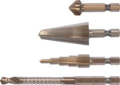 YATO Set 4x HSS konusnih svedrov stožec povrtal HEX