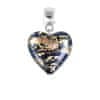 Čarobni obesek Egyptian Heart s 24k zlatom v biseru Lampglas S26