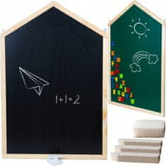 Aga4Kids Otroška obojestranska tabla 90x60 cm Hišica