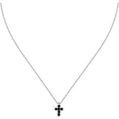 Morellato Elegantna srebrna ogrlica Križ s cirkoni SATT13