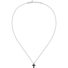 Morellato Elegantna srebrna ogrlica Križ s cirkoni SATT13