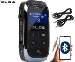 Blow 74–194 Bluetooth sprejemnik in oddajnik, LCD zaslon, baterija, AUX, USB-C