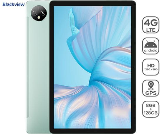 Blackview TAB 80 tablični računalnik, 25,65 cm (10,1), 4G-LTE, 8GB/128GB + ovitek, zelen (Mint Green)