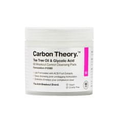 Carbon Theory Čistilne blazinice za obraz Tea Tree Oil & Glycolic Acid Breakout Control ( Clean sing Pads) 60 kos