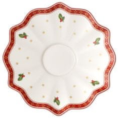 Villeroy & Boch Božični krožnik za skodelico kave ali čaja TOY'S DELIGHT, bel