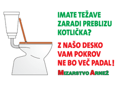 Mizarstvo Arnež Deska za WC školjko Arnež, siva