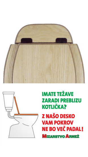 Mizarstvo Arnež Deska za WC školjko Arnež, jesen