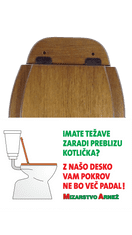 Mizarstvo Arnež Deska za WC školjko Arnež, hrast