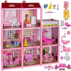 MG Dollhouse hišica za punčke 65 cm, roza