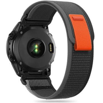 Tech-protect Nylon pašček za Garmin Fenix 5x / 5x Plus / 6x / 6x Pro / 7x / 8 51mm, black/orange