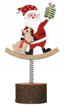 shumee Božična figurica Božiček na štoru, dekoracija za dom, 18x10 cm