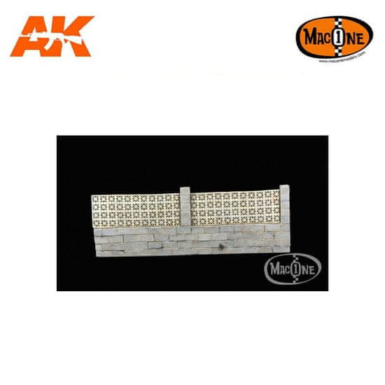 Mac-One maketa-miniatura Stena z opečnimi bloki tipa B • maketa-miniatura 1:35 diorame • Level 4