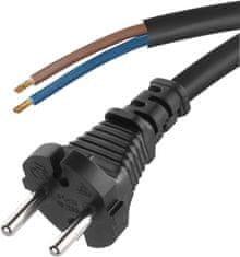 Emos S03030 priključni kabel, guma, 2×1,0 mm, črn, 3 m