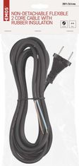 Emos S03350 priključni kabel, guma, 2×1,5 mm, črn, 5 m