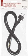 Emos S03130 priključni kabel, guma, 3×1,0 mm, črn, 3 m