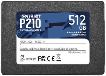 Patriot P210 512GB SSD 2,5" notranji SATA 6GB/s 7mm