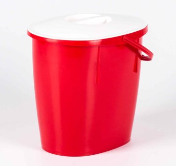 Kovovýroba Jeníkov Vedro 12L PH ovalno s pokrovom AP rjava/bela CZ