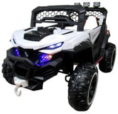 R-Sport Buggy X9 Avtomobil na baterije, bel, sedež iz eko usnja