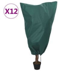 shumee Prevleka za rastline iz flisa z vrvico 12 kosi 70 g/m² 0,8x1,2m