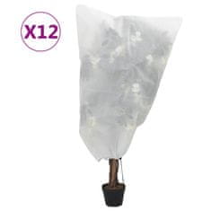shumee Prevleka za rastline iz flisa z zadrgo 12 kosi 70 g/m² 0,8x0,8m