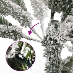 Vidaxl Umetna novoletna jelka s snegom 210 cm