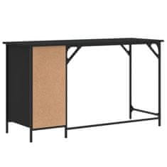 Vidaxl Računalniška miza črna 131x48x75 cm inženirski les