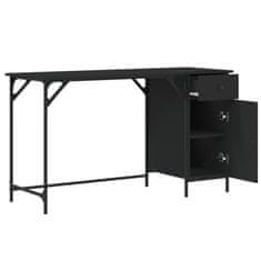 Vidaxl Računalniška miza črna 131x48x75 cm inženirski les