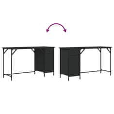 Vidaxl Računalniška miza črna 131x48x75 cm inženirski les