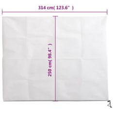 Vidaxl Koprena za rastline iz flisa z zadrgo 4 kosi 70 g/m² 3,14x2,5 m