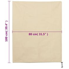 Vidaxl Prevleka za rastline iz flisa z vrvico 12 kosi 70 g/m² 0,8x1 m